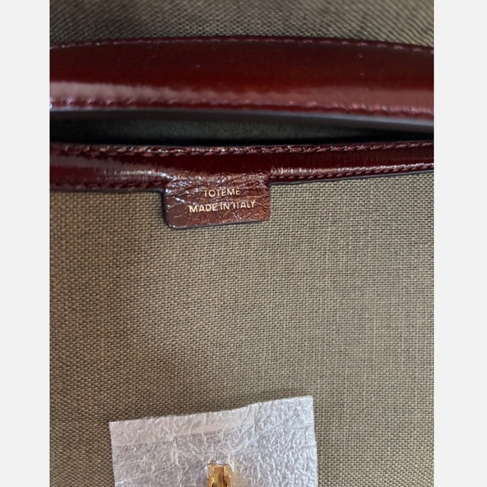 100% Authentic! NWT Org.$1340 Toteme T-Lock Canvas Top Handle Bag Khaki Green - Picture 12 of 14